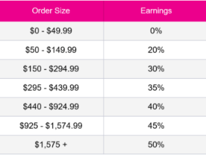 earnings chart for new & all reps